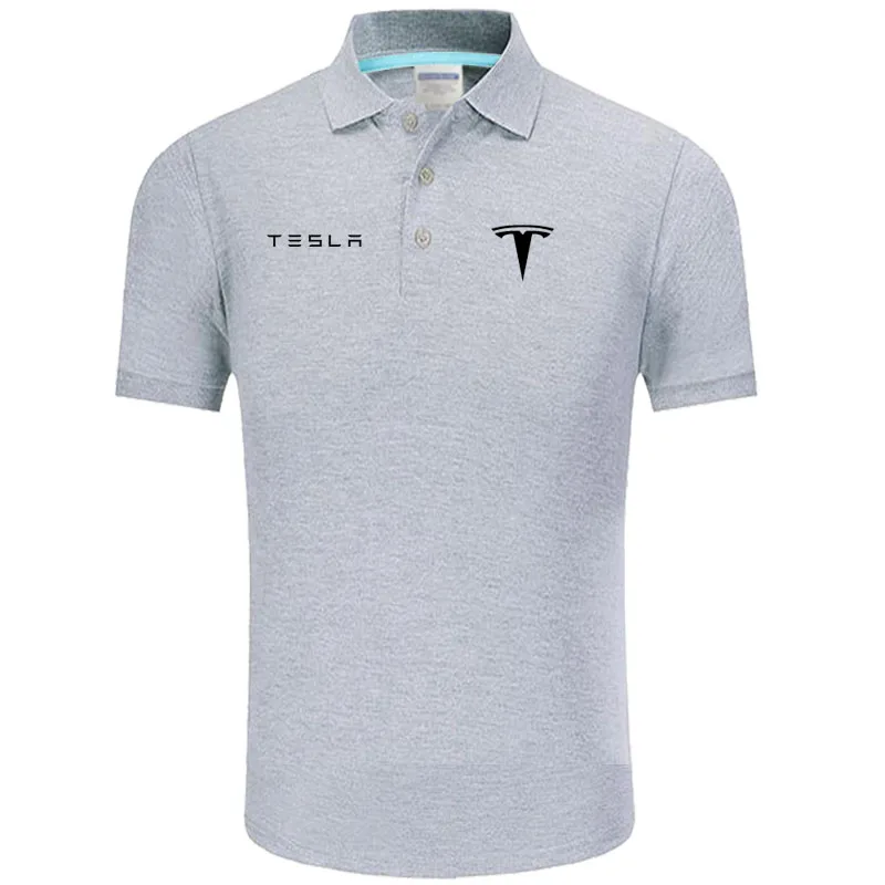Aukštos kokybės logotipas crocodil Tesla logotipą, Polo classic prekės ženklo Vyrų Polo Marškinėliai Vyrams, Atsitiktinis, kietas Trumpas Rankovės medvilnės polo