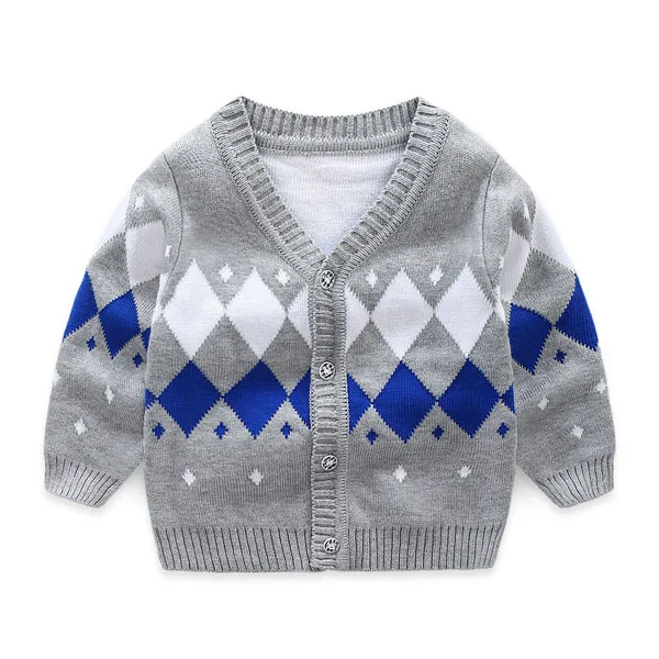 Vaikų megztinis berniukams medvilnės v-kaklo megztinis kailis naujagimiui megztinis