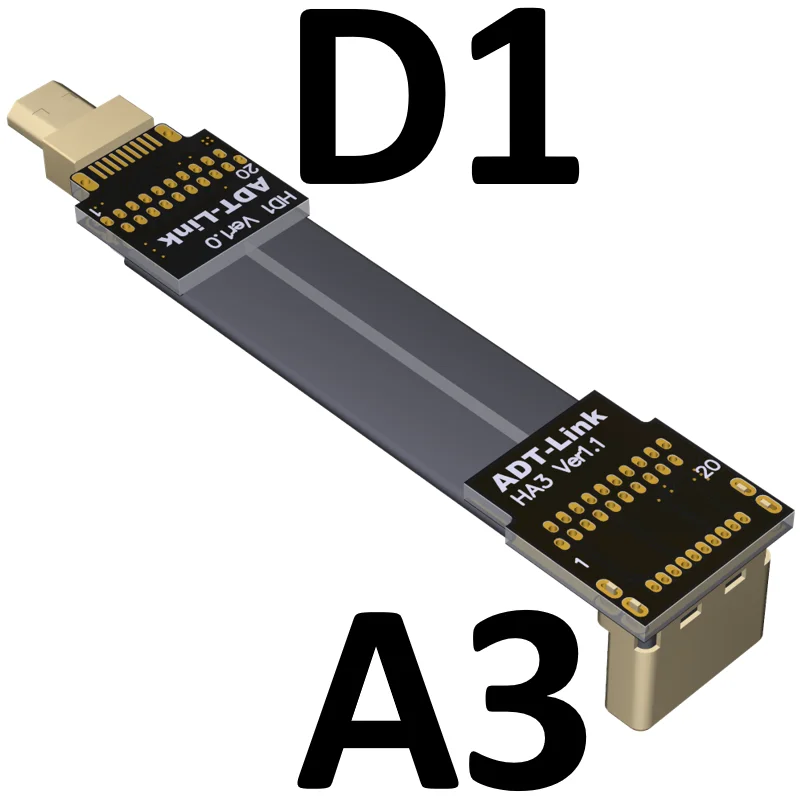 A-D Trumpą HDMI suderinamus Plokščio Kabelio Laido EPI Shield stačiu Kampu tipas D tipas HD Micro Kabelis 2.0 2K 4K 60HZ HDR HD 2.0 b