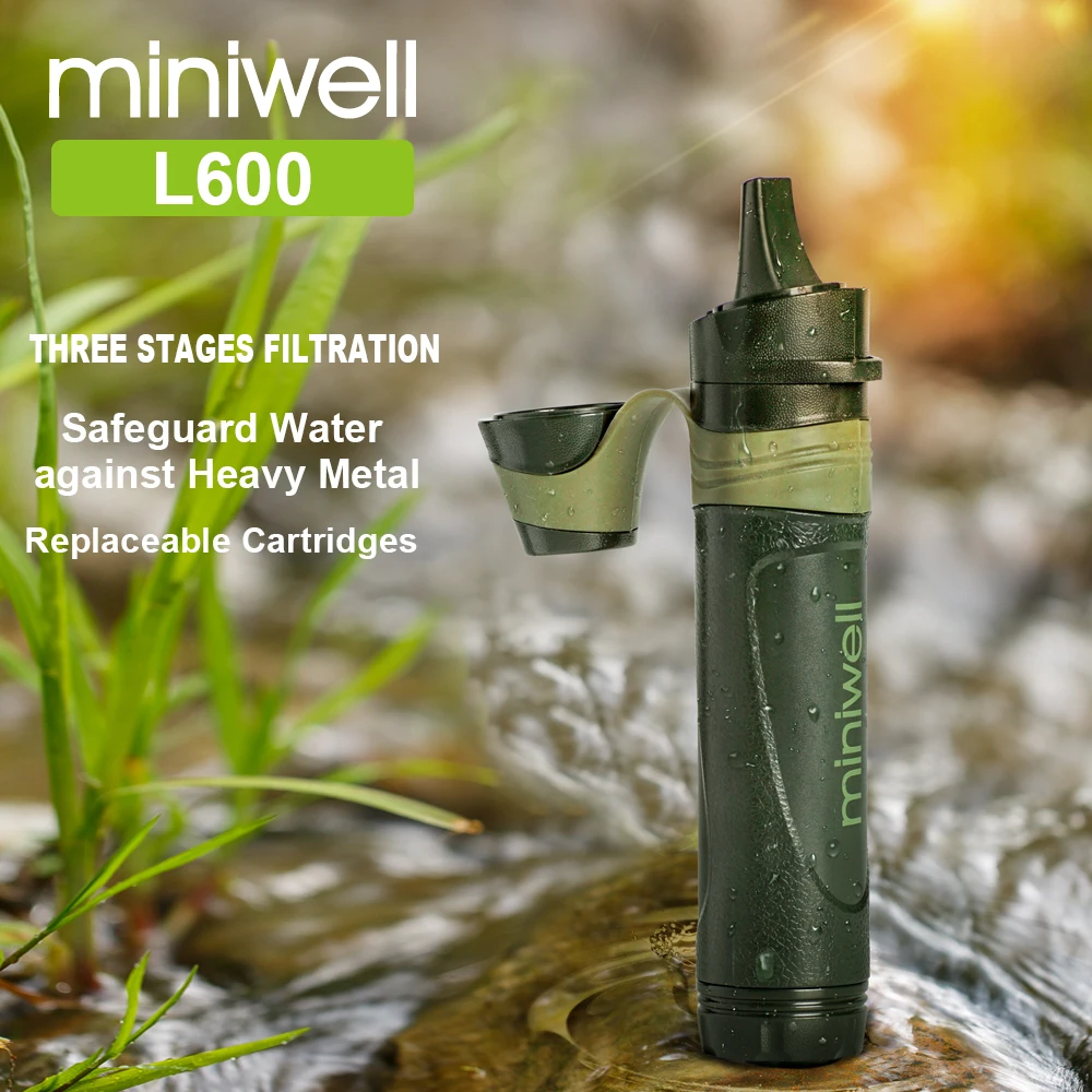 Miniwell amunicijos lauko vandens filtras šiaudų vandens valymo filtras pagalbos rinkinys
