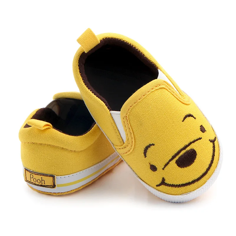 Karšto pardavimas naujų Animacinių filmų babyshoes kūdikių vaikščiojimo batai kūdikiui minkštos drobės bateliai kūdikių bateliai berniukui, mergina geltona, vaikams, avalynė