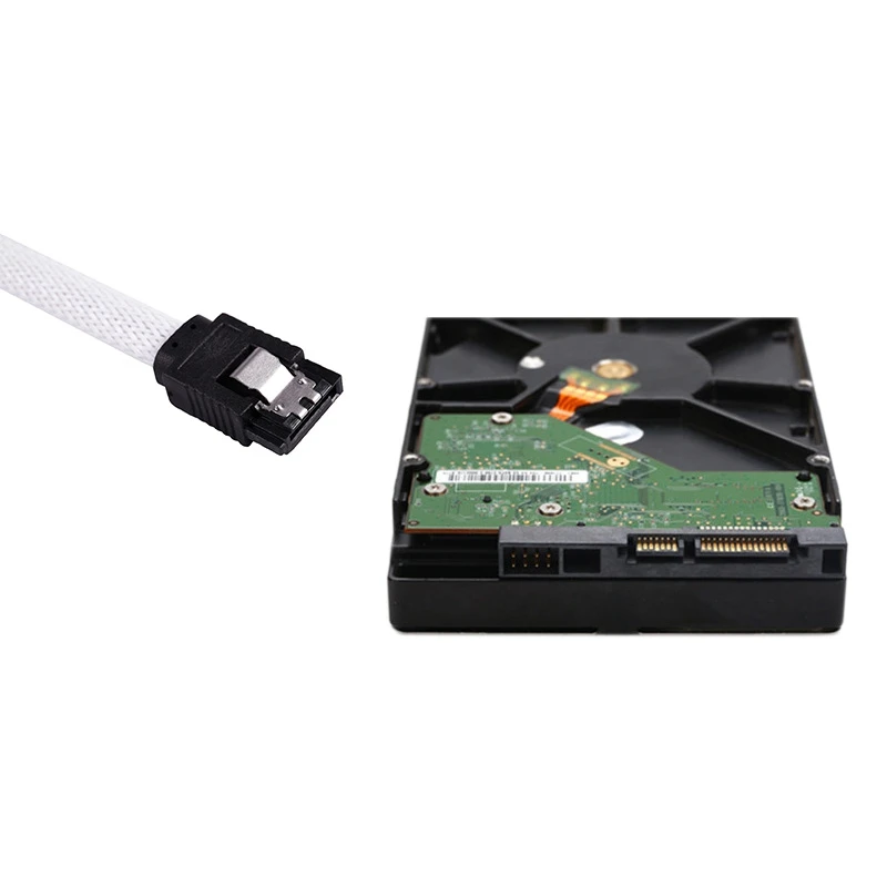2 Vnt SATA 3.0 III SATA3 7Pin Duomenų Kabelis 6Gb/S SSD Kabeliai HDD Kietojo Disko Duomenų kabelis su Nailono Rankovėmis Premium Versija