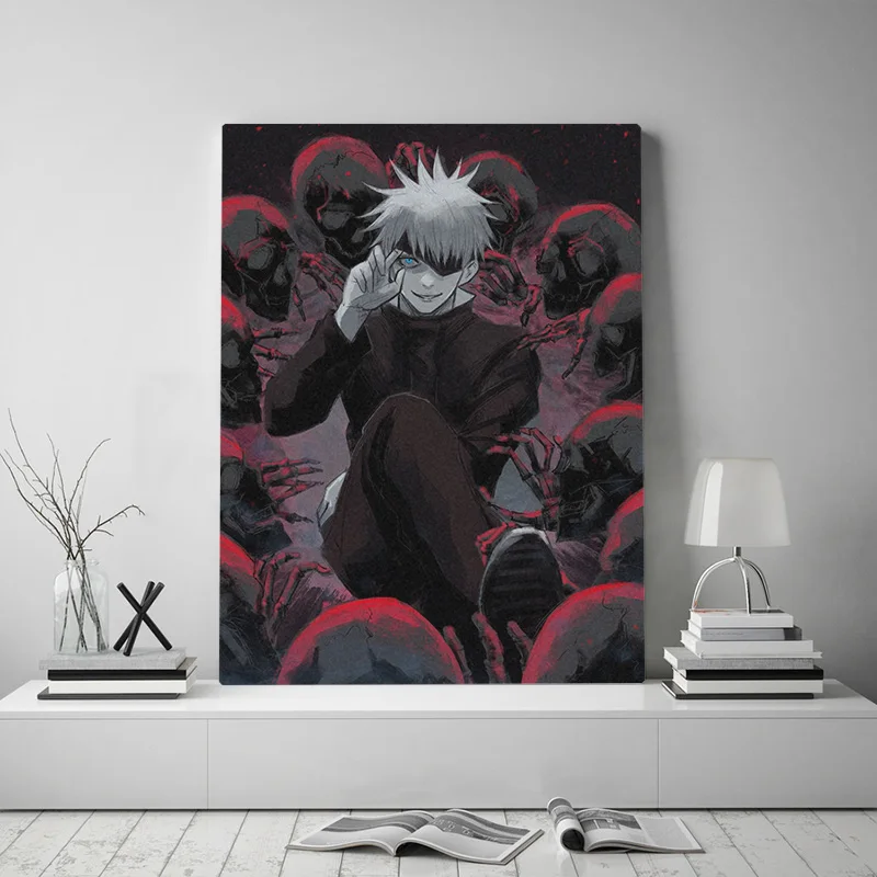 Džiudžiutsu Kaisen Satoru Gojo anime drobės tapybos dekoro sienos menas nuotraukas miegamasis tyrimas namo kambarį apdaila spaudinių plakatas