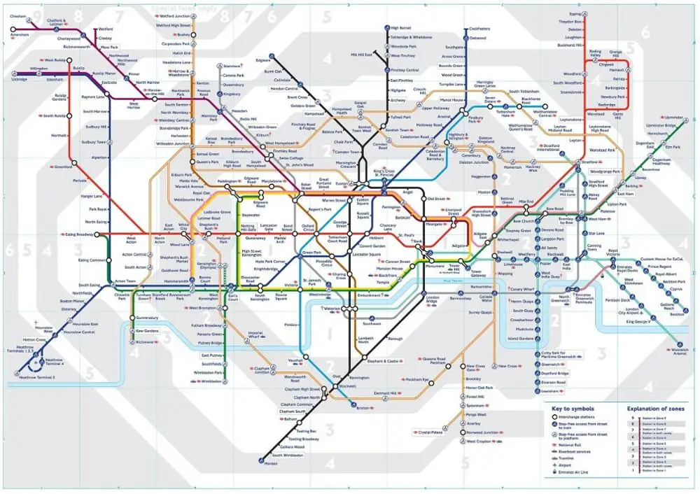 Londono Metro Tube Map Meno Filmas Spausdinti Šilko Plakatas Namų Sienų Dekoras 24x36inch