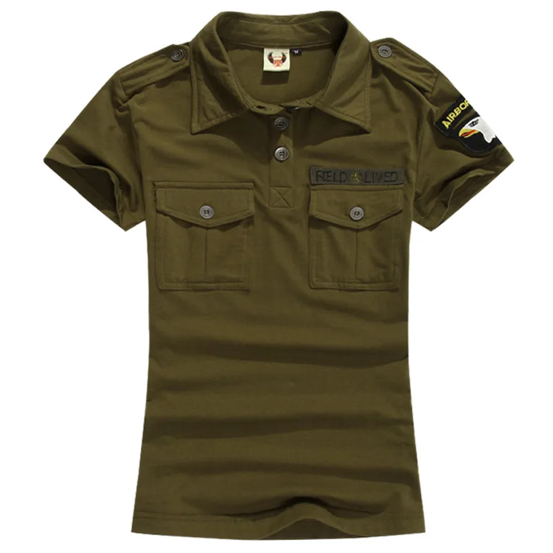 Karinę Uniformą Armijos Ekologiškos Medvilnės Marškinėliai Moterų trumpomis rankovėmis vasarą Kamufliažas marškinėliai Atsitiktinis Viršūnes Didelis Dydis 4Xl 5Xl