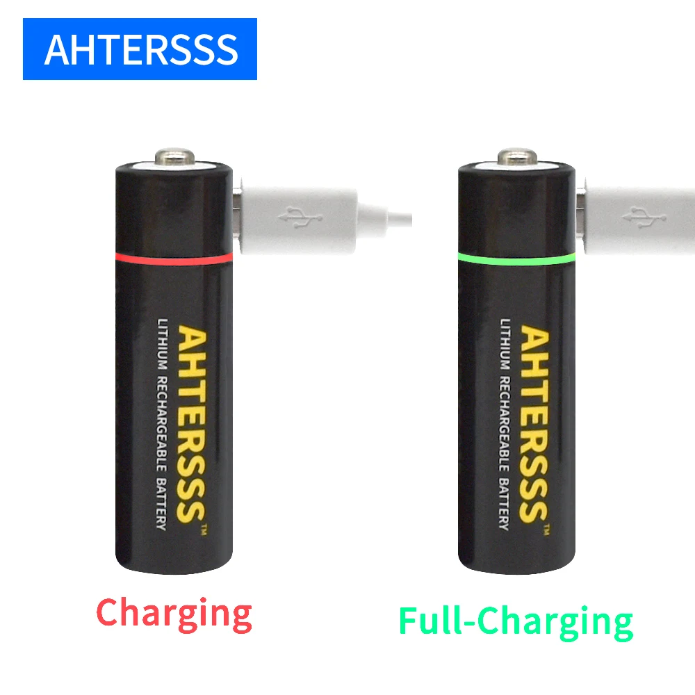 1,5 v AA įkraunamos baterijos, USB aa ličio baterijos 2A 3000mwh smart usb įkrovimas