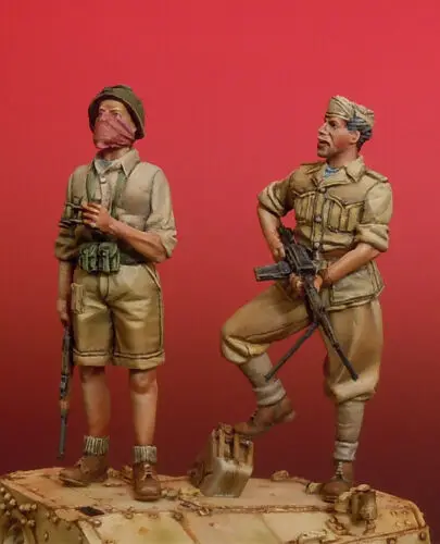 1/35 stovėti italijos kariai 2 duomenys Dervos pav Modelis rinkiniai Miniatiūriniai gk Unassembly Unpainted