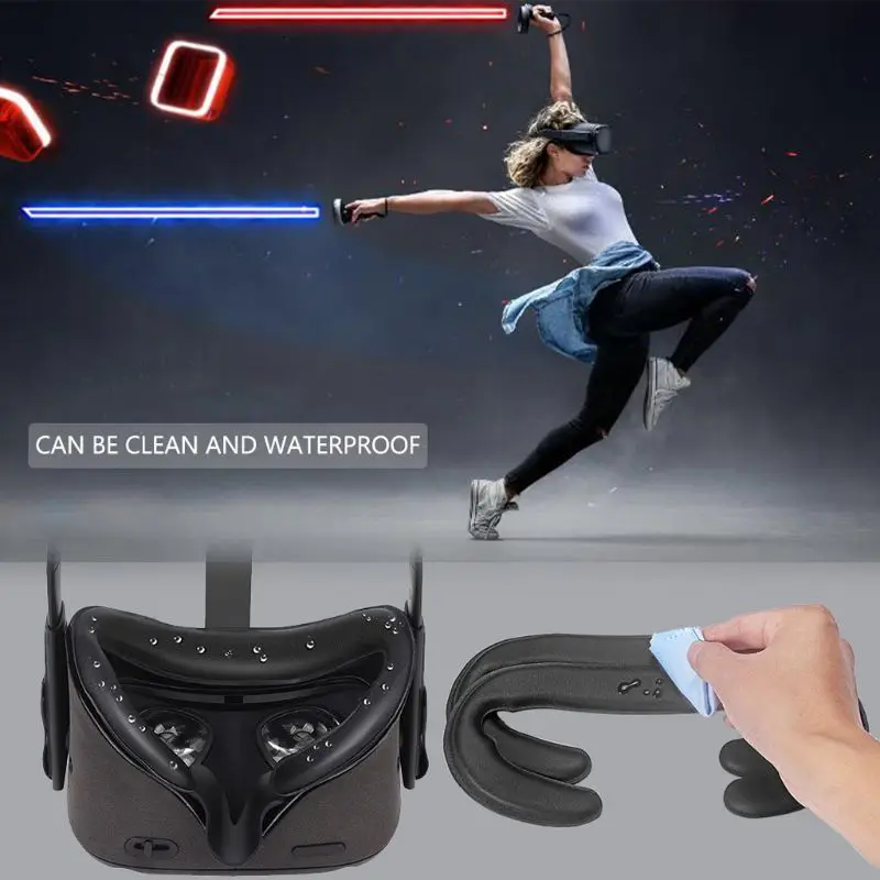 5in1 Veidą Padengti Objektyvo Veido Sąsaja Laikiklis Stabdžių-Nuotėkio Nosis Pad Nustatyti Oculus Quest VR Stiklo Priedai