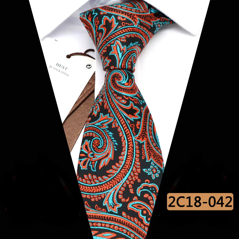 YISHLINE 8CM Vyrų Kaklaraištis Paisley Mados Klasikinis Verslo Necktie Mens Atsitiktinis Ryšius Vestuves Dizaineris Corbatas Para Hombre Dovana