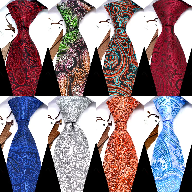 YISHLINE 8CM Vyrų Kaklaraištis Paisley Mados Klasikinis Verslo Necktie Mens Atsitiktinis Ryšius Vestuves Dizaineris Corbatas Para Hombre Dovana