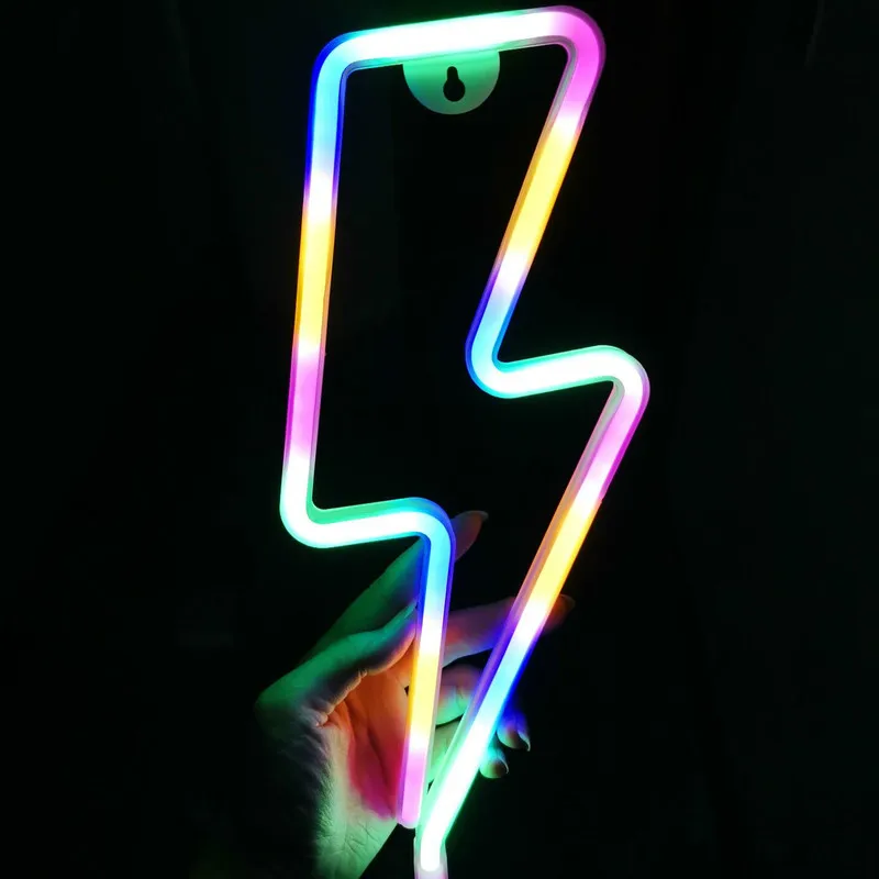 Naujas Žaibo Formos Naktį Lempa, LED Buities Festivalio Kūrybos Kabantys Papuošalai USB Baterija Atveju Dvigubos Paskirties 4.5 V Naktį Šviesos