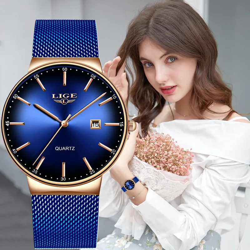 Ultra plonas Ponios Žiūrėti Prabangos Prekės ženklo Moterų Laikrodžiai Vandeniui rožinė Aukso, Nerūdijančio Plieno, Kvarcas Kalendorius Riešo Žiūrėti montre femme