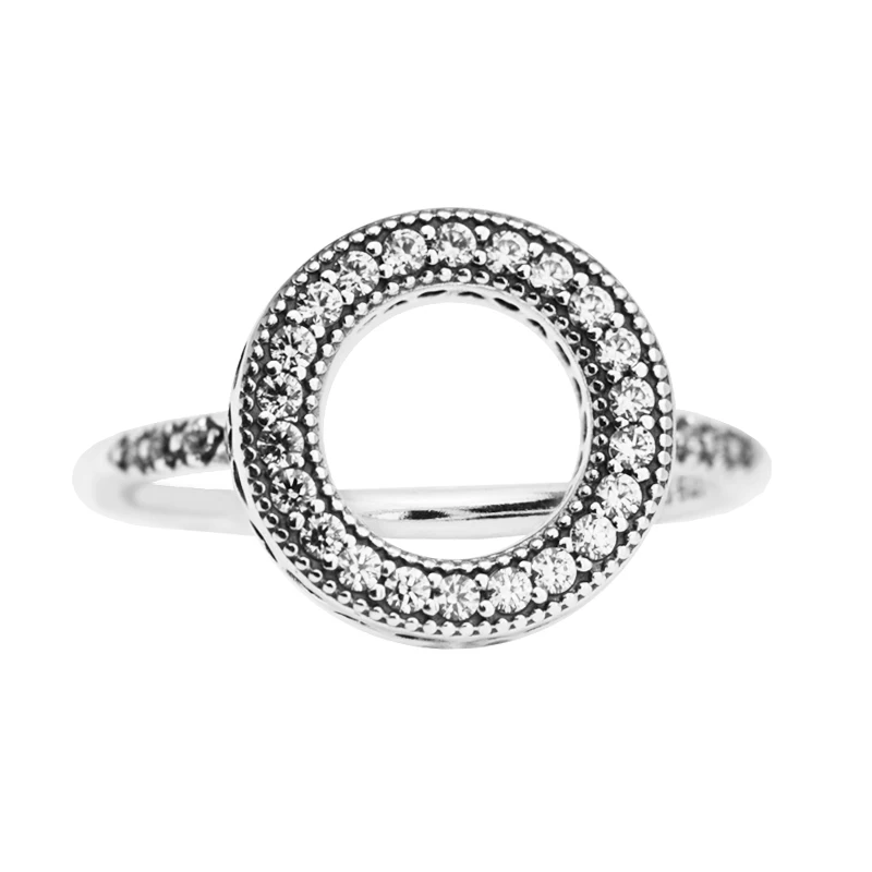 Žiedas Širdelės Sidabro Žiedai Su AIŠKIAI CZ Moterims, Vyrams Anel Feminino 925 Papuošalai Sidabro Vestuvių Anillos