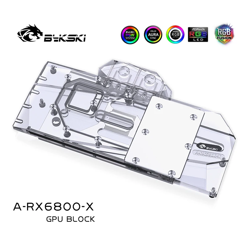 Bykski AMD6800 GPU Vandens Blokas AMD Radeon RX6800 Founders Edition Grafikos Kortelės,VGA Aušintuvas,PC Radiatorių 5V A-RGB A-RX6800-X