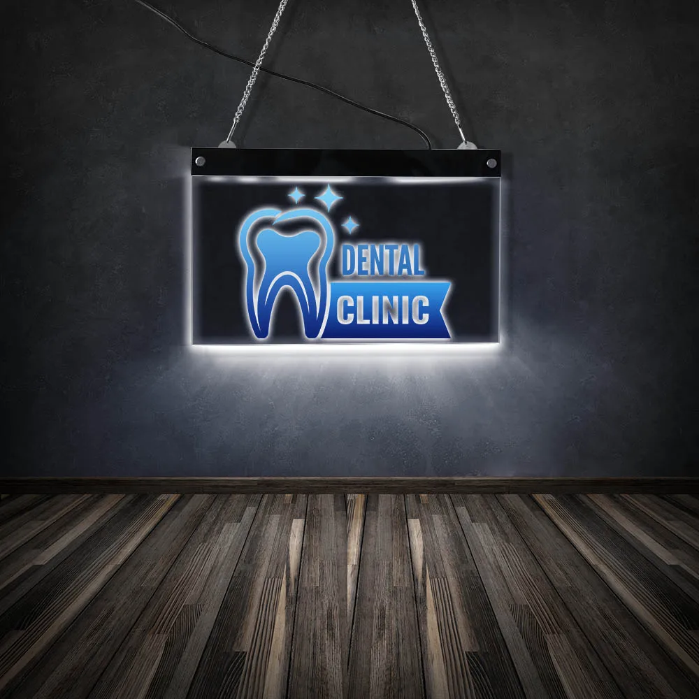Dantų, Dantų Klinika, LED Apšviesta Sienos Kabo Ženklas, Stomatologas Biuras muitinės Spausdintos Reklamos Lenta Su LED šviečiantis Ekranas