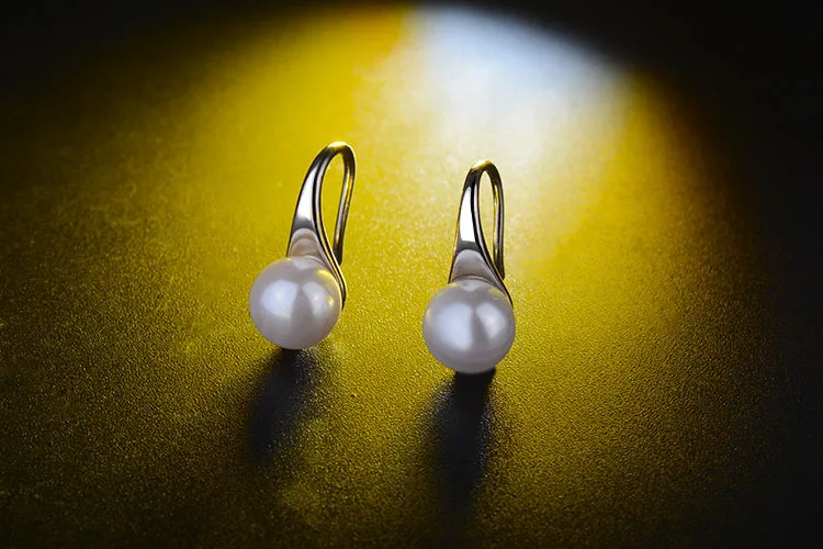 Naujas atvykimo karšto parduoti mados perlų moterų 925 sterlingas sidabro ponios'drop auskarai laivybos papuošalai dovanų didmeninės