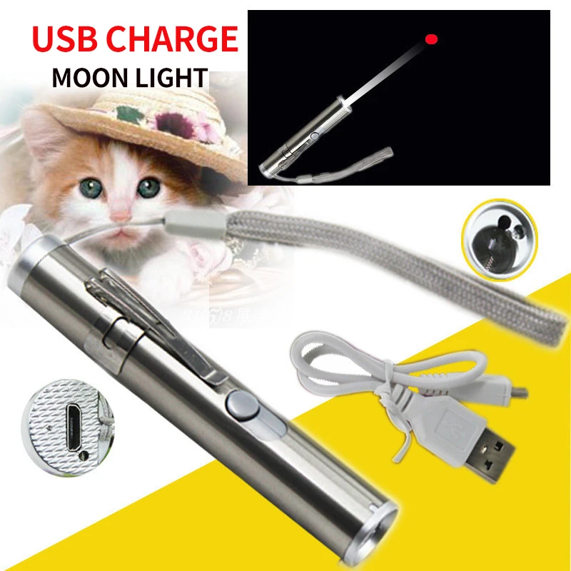 3 1. Lazerinis Žymeklis LED Žibintuvėlis Katėms Pet Mokymo Priemonė USB Įkrovimo UV Flashlamp LED Blykstė Mini Lanterna Lempos