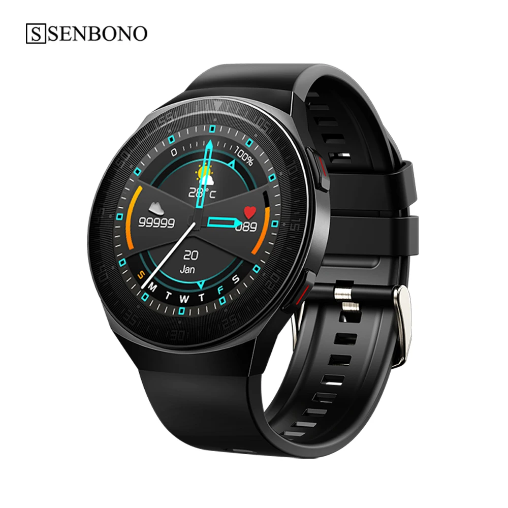 SENBONO 2020 8G Atminties Muzikos Grotuvas Smart Watch Vyrai Moterys Visiškai Jutiklinį Ekraną Sporto Vandeniui Smartwatch 