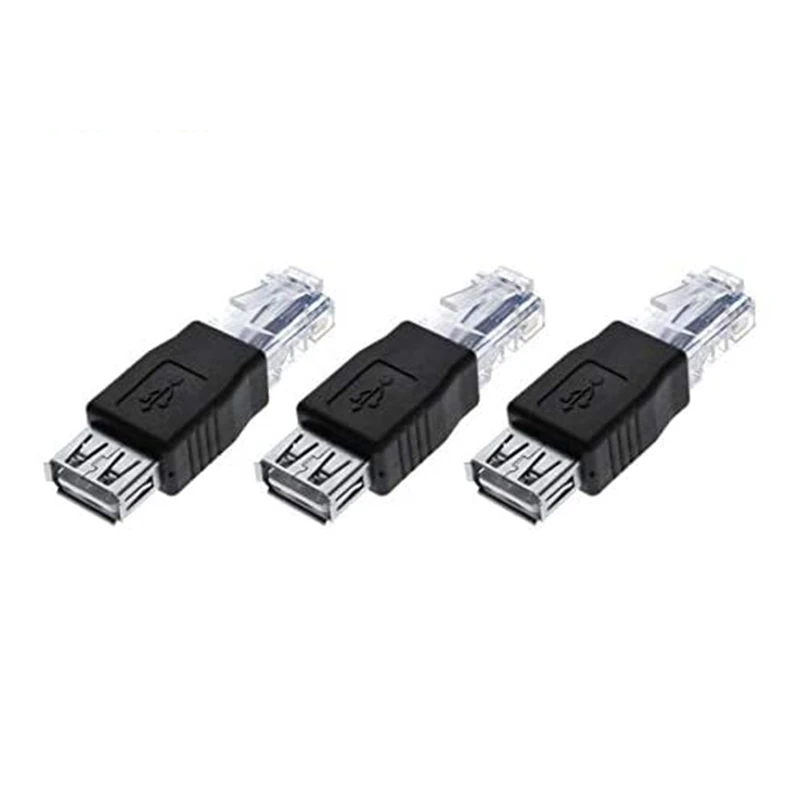 10VNT USB a Tipo moterį, Ethernet RJ45 Interneto Vyrų Tinklo Keitiklis Adapteriai Kištukinis Kompiuteriniai Kabeliai Jungtys