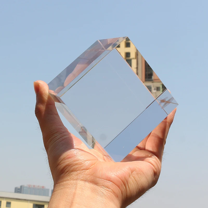 Optinis Kubo, Prizmės Aukštos Kokybės Skaidraus Krištolo Stiklo Papuošalai Hexahedron Prizmę Fotografijos K9 Optinio Stiklo