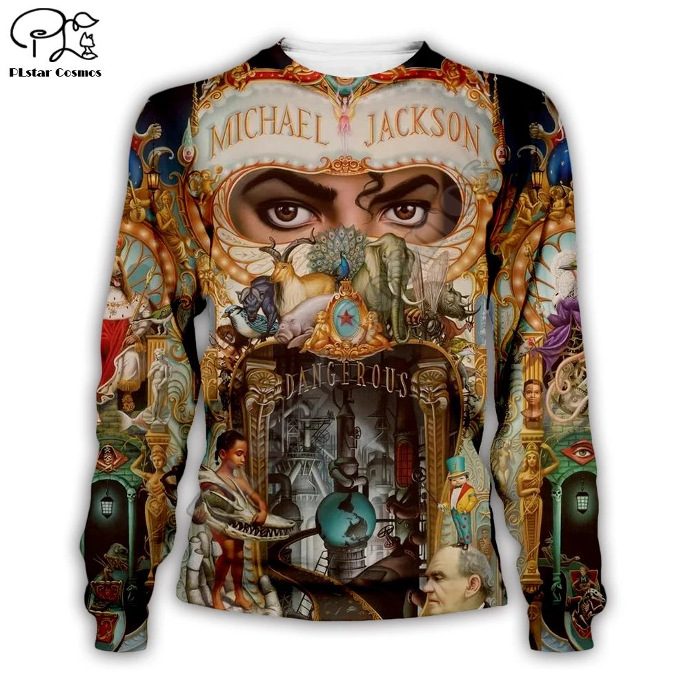 PLstar Kosmosas PopStar Karalius Dainininkas Michael Jackson Hiphop Streetwear Puloveris Unisex 3DPrint Užtrauktuką/Hoodies/Palaidinukė/Striukė s-1