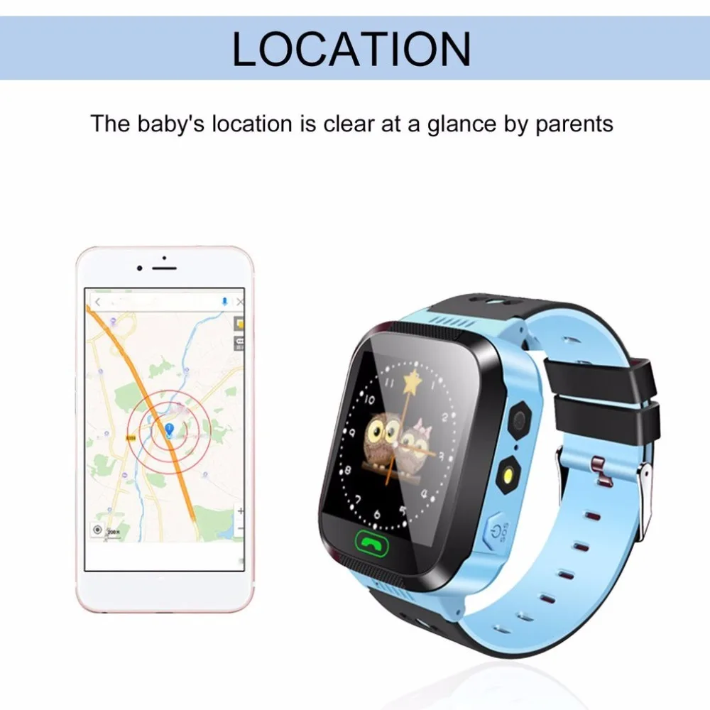 Y21 Jutiklinis Ekranas Vaikams Žiūrėti GPS su Kamera, Apšvietimas, Smart Žiūrėti Miego Stebėti GPRS Locator Tracker Anti-Lost Smartwatch