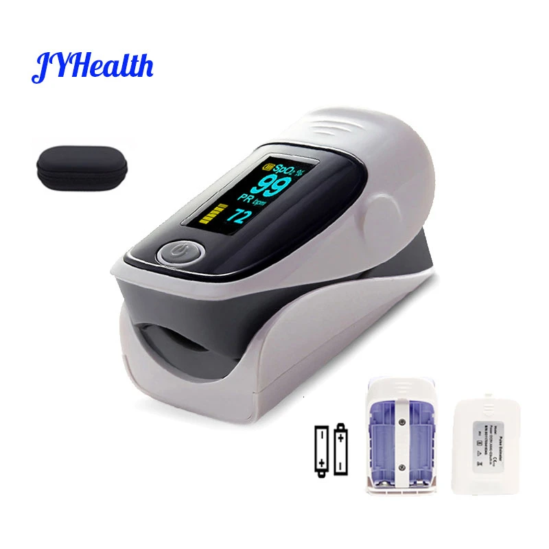 JYHealth Skaitmeninį piršto pulse oximeter OLED medicinos pulsioximetro SPO2 PR PI sveikatos apsaugos signalizacijos Piršto oximetro de dedo su byla