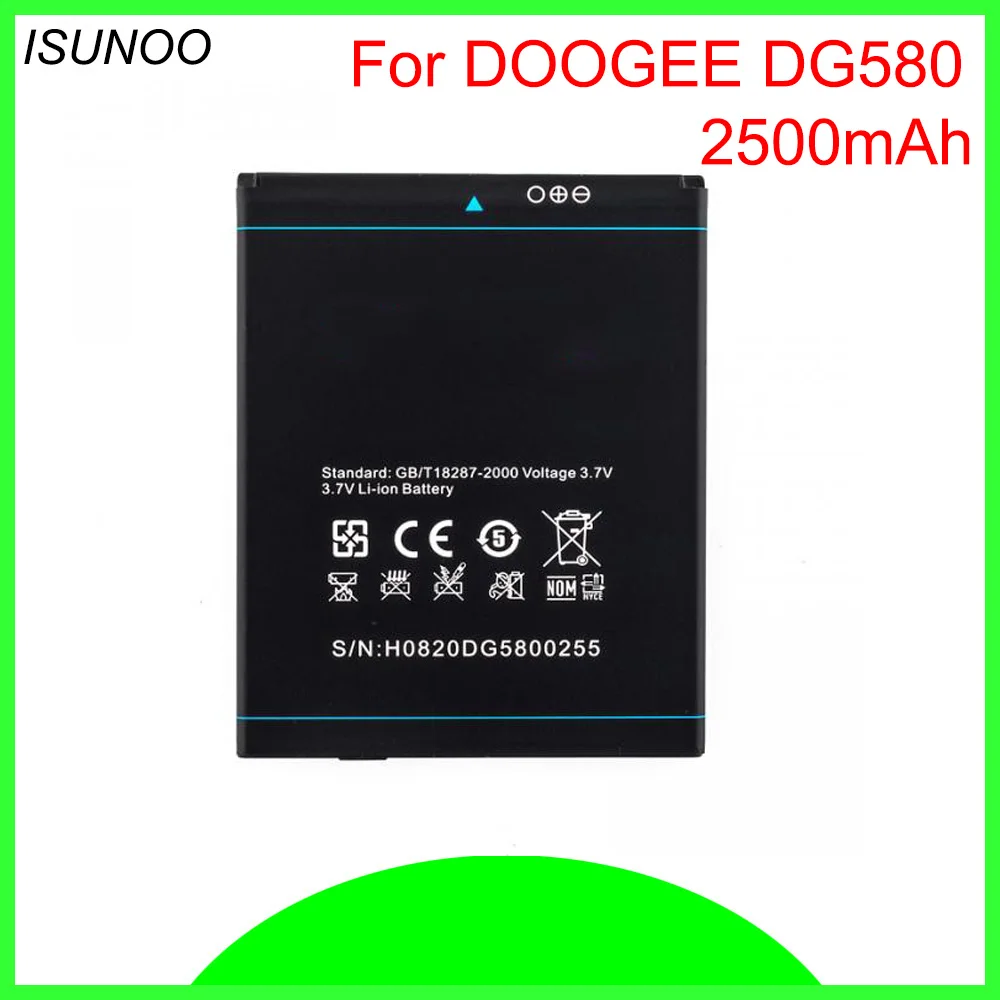 ISUNOO 2500mAh B-DG580 Baterija DOOGEE KISSME DG580 Baterijos Pakeitimas
