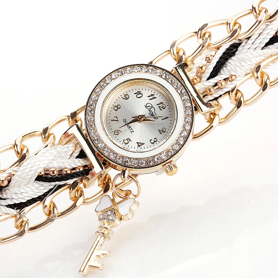 Audimo Diržo Laikrodžiai Moterims Klavišą Prabanga Aukso, Krištolo, Metalo Dirželis Ponios Žiūrėti Analoginę Kvarciniai Laikrodžiai Laikrodis Reloj Mujer