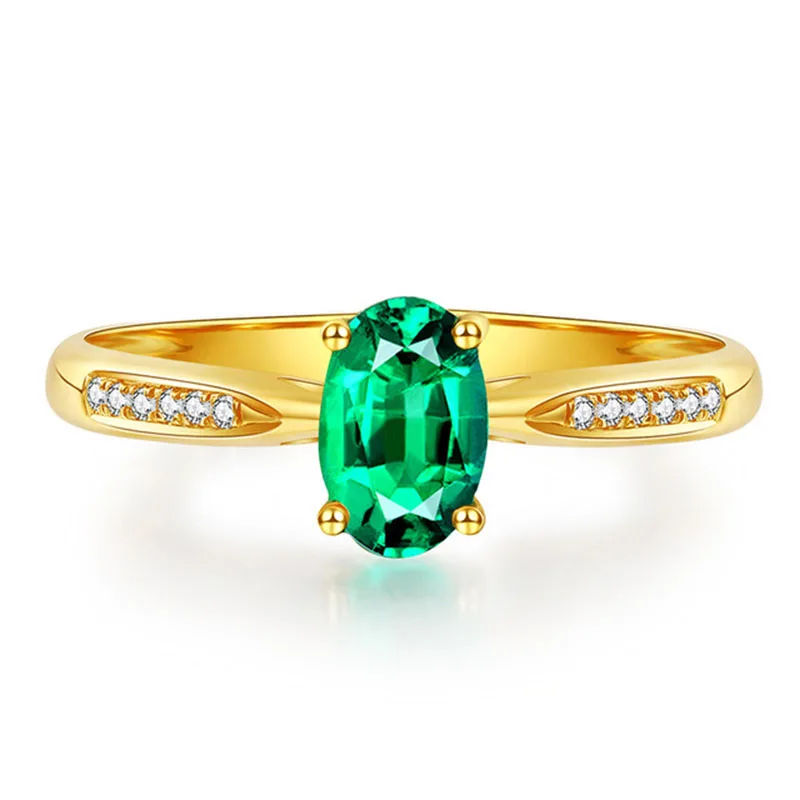 Sidabras 925 Prabangus Smaragdas Brangakmenio Žiedas Moterims Nuotaka 24K Aukso Reguliuojamas Žiedo Vestuves Dovana, Juvelyriniai dirbiniai Didmeninė