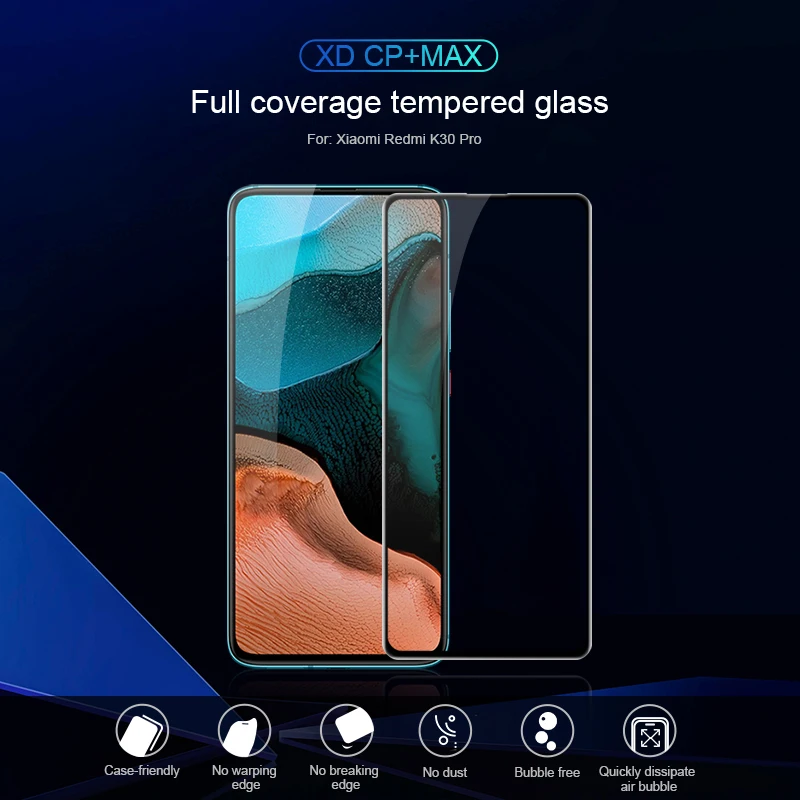 Už xiaomi Mi Poco X3 NFC Grūdintas Stiklas Screen Protector Nillkin XD CP+MAX Anti Akinimo Stiklo redmi Pastaba 8 9 Pastaba Pro k30 5G
