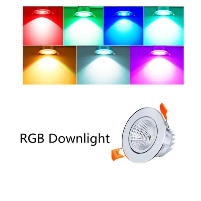 Super Šviesus COB LED Downlight RGB 10W 15W LED Spot šviesos diodų (LED) Embedded Apdailos Built-in baras KTV prieškambario lubų lempa eilėje