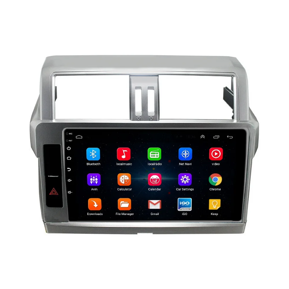 Android 8.1 2Din Automobilių DVD Grotuvas, Navigacijos GPS Radijo Atbulinės eigos Vaizdo Toyota Land Cruiser Prado 14-17 Multimedia Vaizdo Grotuvas