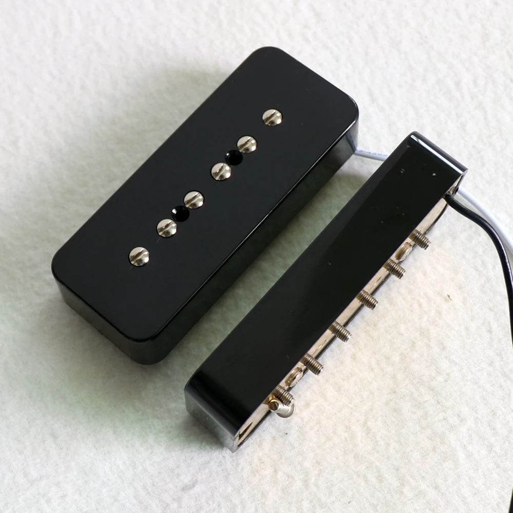 Gitara dalys, Dramblio kaulo spalvos Alnico 5 P90 muilo baras stiliaus gitara pickupd juoda elektrinė gitara