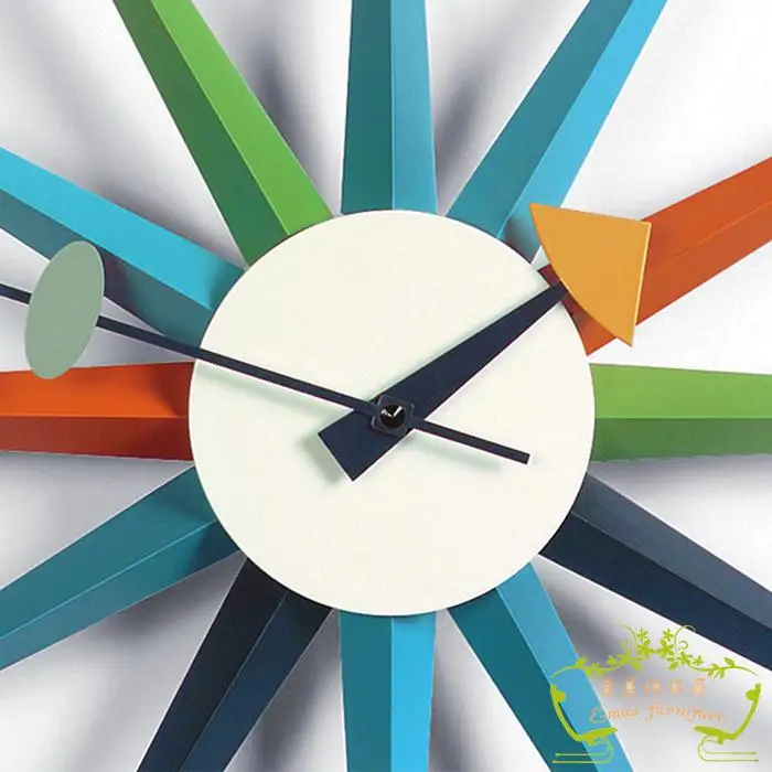 SUNBURST continental mados kūrybinė dekoravimo kambarį laikrodis dizaineris Saulės laikrodis