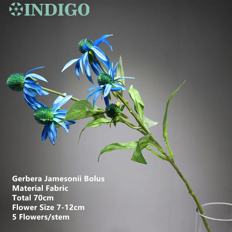INDIGO Blue Daisy Purškimo Gėlių Namuose Decoratitn Elegantiškas Vestuvių Gėlės, Dirbtinių Gėlių Gėlių Atveju Šalis, Gėlių Ekrano