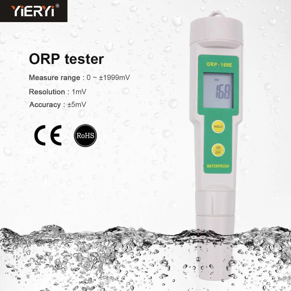 Yieryi Aukštos Kokybės 169E ORP/oksidacijos-redukcijos Testeris Vandeniui ORP Matuoklis,ORP Testeris Bandymu Įrankį, Su Popieriaus Langelį