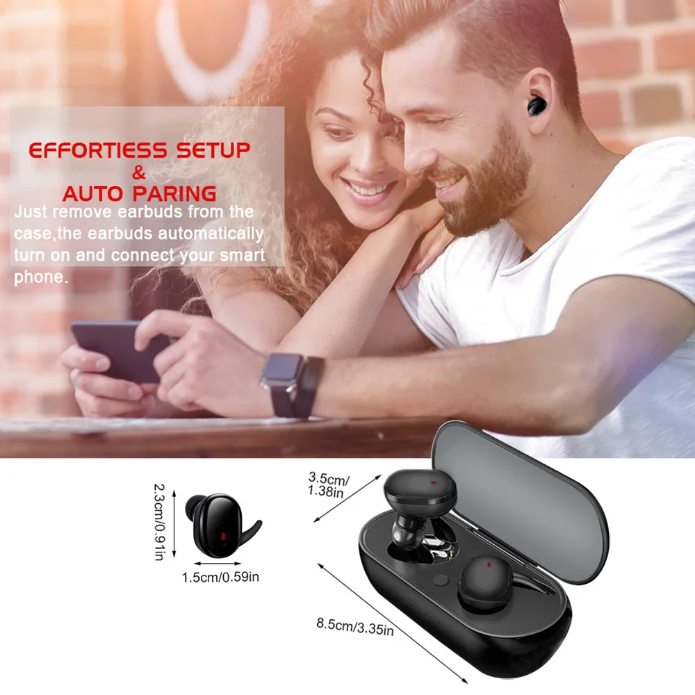 Bluetooth 5.0 belaidė laisvų rankų įranga stereo in-ear TWS triukšmą, laisvų rankų įranga, skirta 
