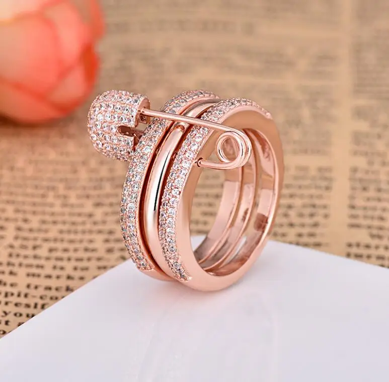 Nauja stiliaus mažų pin žiedas crystal madingų specialus žiedas moterims užsakymą paprasta piršto papuošalai