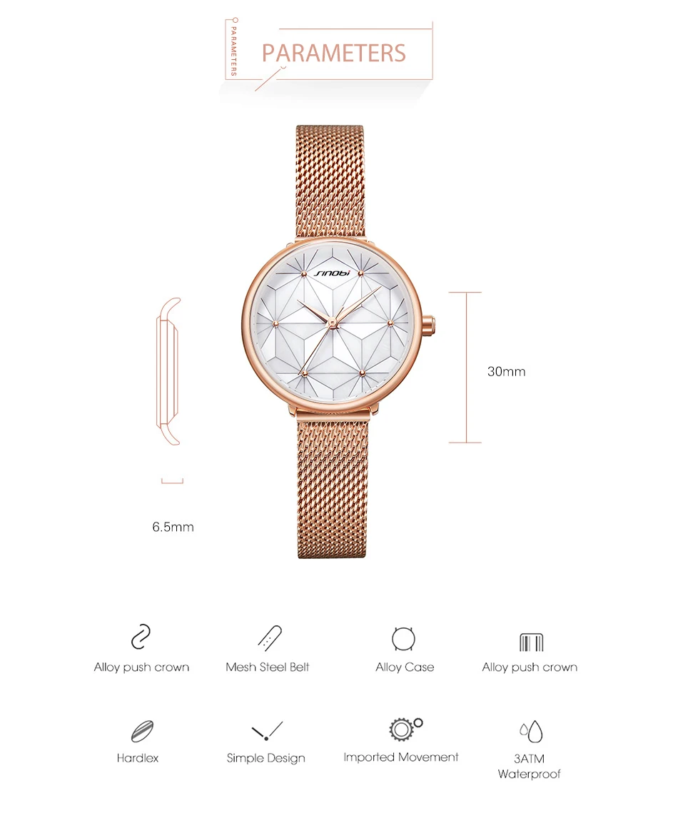 SINOBI Mados Prabangių Moterų Laikrodžiai Geometrijos Nereguliarus Rosegold Nerūdijančio Plieno Diržas Ponios Žiūrėti Kvarcinis Laikrodis reloj mujer
