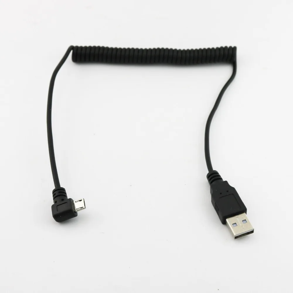 5x USB 2.0 A Male Micro USB 5Pin Male Kištuko Adapterį Spirale Susukti Kabelis Laido 5FT/1,5 M, Kairė/dešinė/AUKŠTYN/Žemyn Kampas