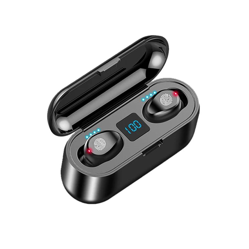 Naujas F9 Belaidės Ausinės Bluetooth 5.0 Ausinės TWS Mini HIFI In-ear Sporto Veikia Rankų Paramos iOS/Android Telefonai HD Skambinti