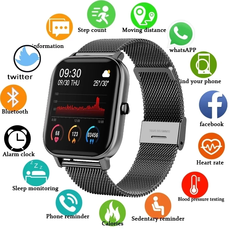 Smart Watch Vyrų Sportas Apyrankės Moterų Mados Laikrodis Širdies Ritmo Monitorius Miego Stebėti Smartwatch Tracker Telefono Reloj Hombre
