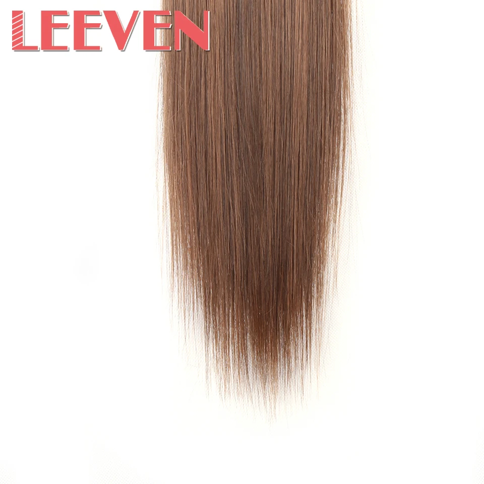 Leeven 24inch plaukai surišti į uodegą netikrą plaukų priauginimas false ponis uodegos plaukų hairpieces įrašą tiesiai moterys, Aukšto Pluošto Temperatūra