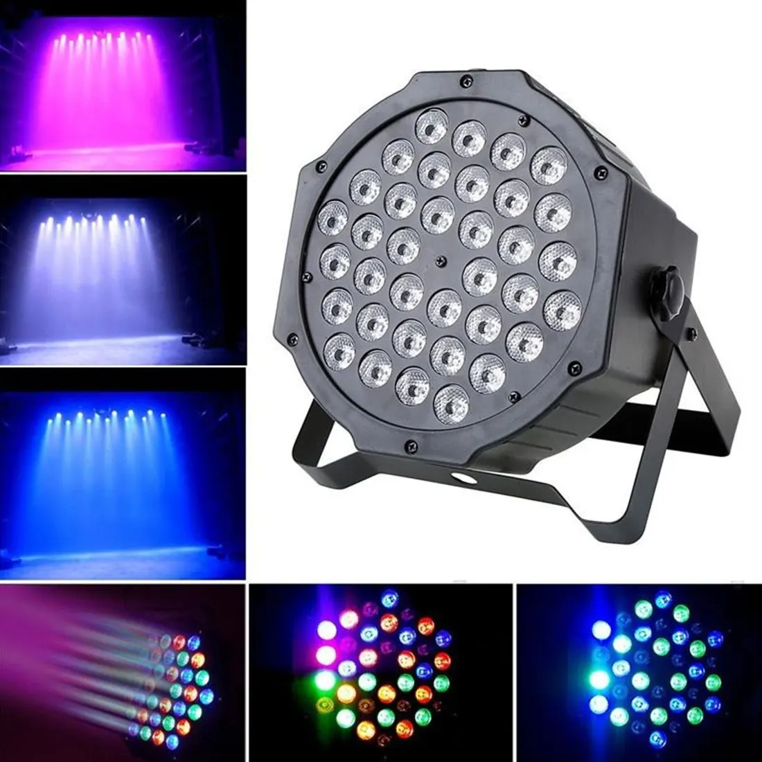 36 LED Butas Par RGB Spalvų Apšvietimas Strobe DMX Valdytojas Sukasi Flash Lempa Lazerių Projekcijos Lempa Įjungta Garso Kamuolys
