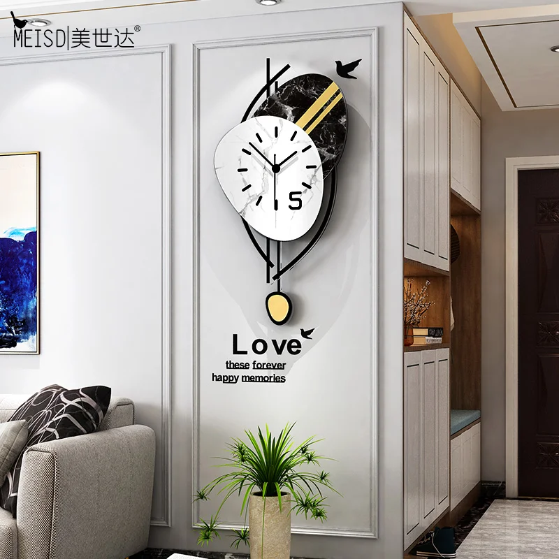 MEISD Akrilo Žiūrėti Sieniniai Laikrodžiai Švytuoklės Namų Dekoro Kvarco Silent Laikrodžiai Modernus Dizainas, Kambario Horloge Lipdukai Nemokamas Pristatymas Karšto