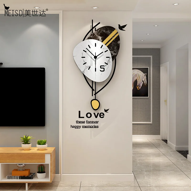 MEISD Akrilo Žiūrėti Sieniniai Laikrodžiai Švytuoklės Namų Dekoro Kvarco Silent Laikrodžiai Modernus Dizainas, Kambario Horloge Lipdukai Nemokamas Pristatymas Karšto