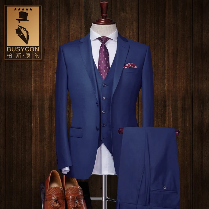 Vilnos Royal Blue Vestuvių Kostiumai Vyrams Ternos Masculino Slim Fit Kostiumas Homme ( Striukė +Kelnės)