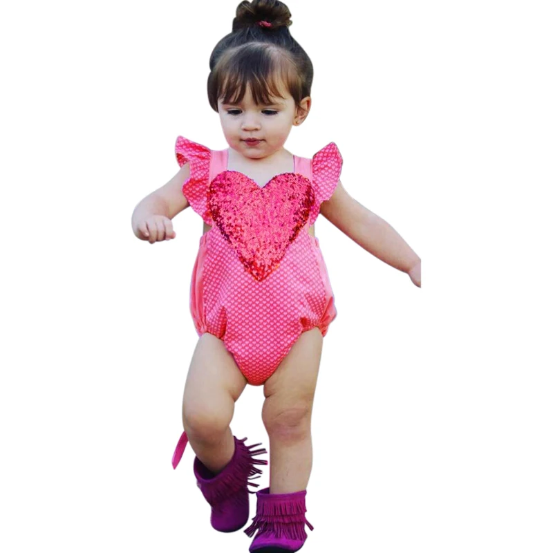 Iki 2017 M. Vasaros Cute Baby Girl Rompers Blackless China Širdies Jumpsuits Naujagimiui Merginų Grupė Kostiumai Princesė Vienas Gabalas Drabužių
