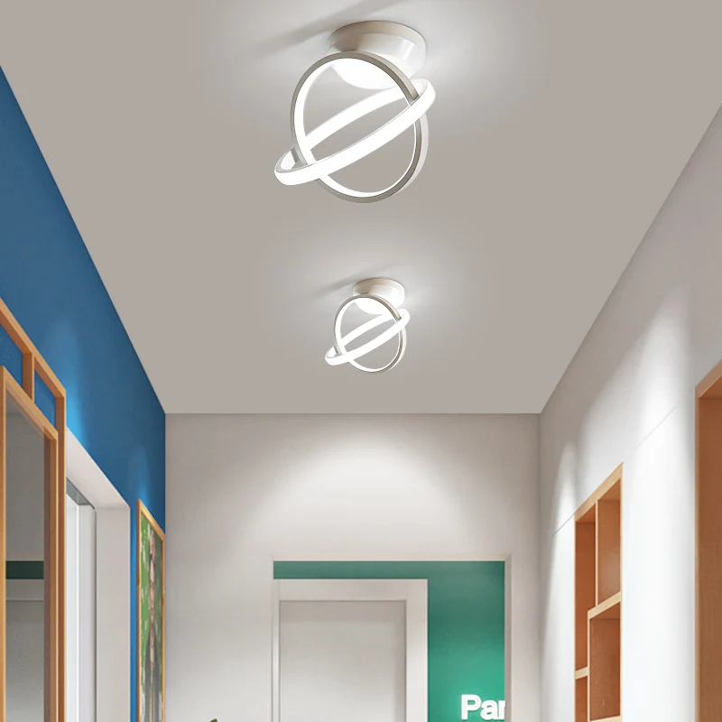 Mini minimalistinis Modernus Led Lubų Šviesos Namų Įėjimo Balkono Apvalios Formos Geležies Apšvietimo Lamparas Plafonnier Luminaria